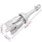 vidaXL Ancla plegable hierro maleable plateado 0,7 kg vidaXL Ancla plegable hierro maleable plateado 0,7 kg