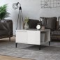 vidaXL Mesa de centro madera contrachapada blanco brillo 55x55x36,5 cm vidaXL Mesa de centro madera contrachapada blanco brillo 55x55x36,5 cm
