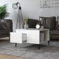 vidaXL Mesa de centro madera contrachapada blanco brillo 55x55x36,5 cm vidaXL Mesa de centro madera contrachapada blanco brillo 55x55x36,5 cm
