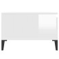 vidaXL Mesa de centro madera contrachapada blanco brillo 55x55x36,5 cm vidaXL Mesa de centro madera contrachapada blanco brillo 55x55x36,5 cm