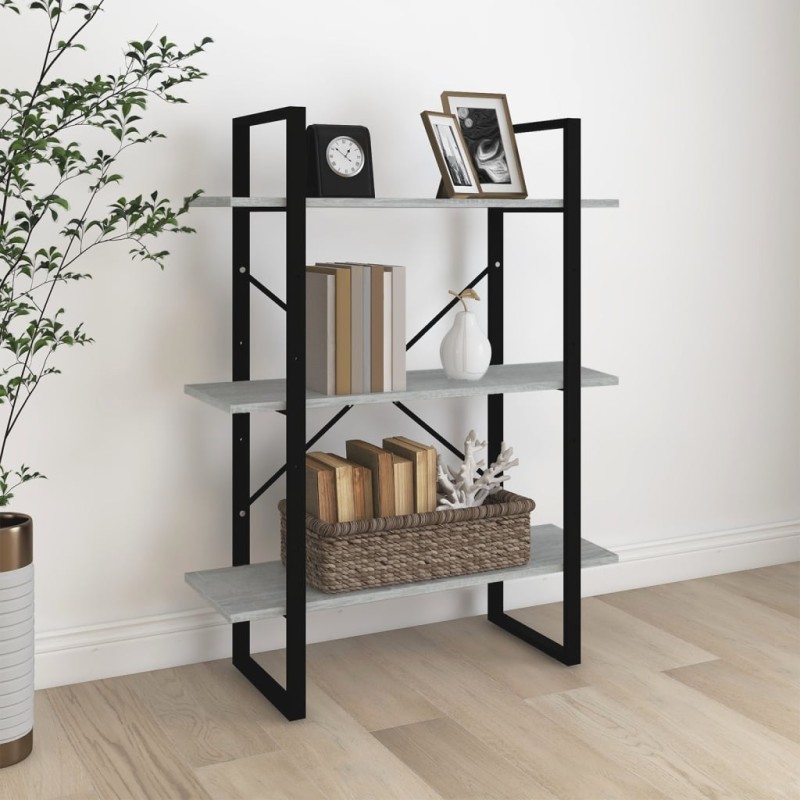 vidaXL Estantería madera contrachapada gris Sonoma 80x30x105 cm vidaXL Estantería madera contrachapada gris Sonoma 80x30x105 cm