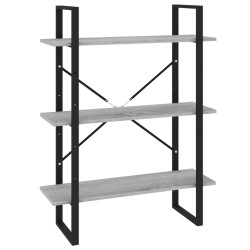 vidaXL Estantería madera contrachapada gris Sonoma 80x30x105 cm