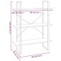 vidaXL Estantería madera contrachapada gris Sonoma 80x30x105 cm vidaXL Estantería madera contrachapada gris Sonoma 80x30x105 cm