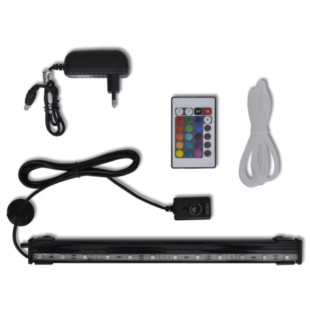 vidaXL Lámpara sumergible LED de burbujas para acuario RGB 32 cm