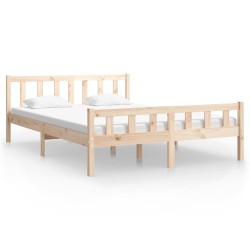 vidaXL Estructura de cama madera maciza 120x200 cm