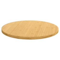 vidaXL Tablero de mesa de bambú Ø80x2,5 cm