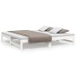 vidaXL Sofá cama extraíble madera maciza de pino blanco 2x(75x190) cm vidaXL Sofá cama extraíble madera maciza de pino blanco 2x(75x190) cm