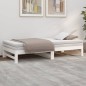 vidaXL Sofá cama extraíble madera maciza de pino blanco 2x(75x190) cm vidaXL Sofá cama extraíble madera maciza de pino blanco 2x(75x190) cm