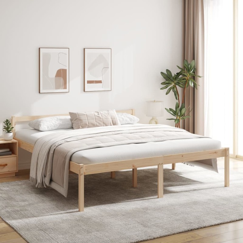vidaXL Cama para personas mayores madera maciza de pino 180x200 cm vidaXL Cama para personas mayores madera maciza de pino 180x200 cm