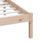 vidaXL Estructura de cama doble de madera maciza 135x190 cm