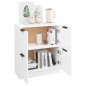 vidaXL Aparador de madera contrachapada blanco brillante 60x30x70 cm vidaXL Aparador de madera contrachapada blanco brillante 60x30x70 cm