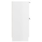 vidaXL Aparador de madera contrachapada blanco brillante 60x30x70 cm vidaXL Aparador de madera contrachapada blanco brillante 60x30x70 cm