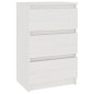 vidaXL Mesita de noche madera maciza de pino blanca 40x29,5x64 cm vidaXL Mesita de noche madera maciza de pino blanca 40x29,5x64 cm