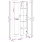 vidaXL Vitrina madera contrachapada roble marrón 82,5x30,5x185,5 cm