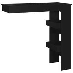 vidaXL Mesa de bar de pared madera contrachapada negro 102x45x103,5cm