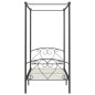 vidaXL Estructura de cama con dosel metal gris 120x200 cm 