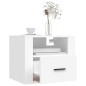 vidaXL Mesita de noche de pared blanco 50x36x40 cm vidaXL Mesita de noche de pared blanco 50x36x40 cm