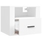 vidaXL Mesita de noche de pared blanco 50x36x40 cm vidaXL Mesita de noche de pared blanco 50x36x40 cm