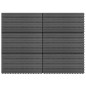 vidaXL Baldosas 6 unidades WPC gris 1m² 60x30 cm