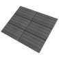 vidaXL Baldosas 6 unidades WPC gris 1m² 60x30 cm