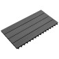 vidaXL Baldosas 6 unidades WPC gris 1m² 60x30 cm