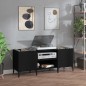vidaXL Mueble para discos madera contrachapada negro 121x38x48 cm vidaXL Mueble para discos madera contrachapada negro 121x38x48 cm