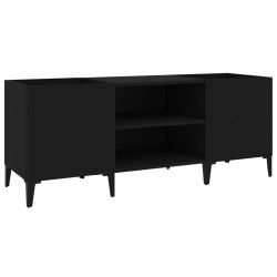 vidaXL Mueble para discos madera contrachapada negro 121x38x48 cm