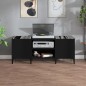 vidaXL Mueble para discos madera contrachapada negro 121x38x48 cm vidaXL Mueble para discos madera contrachapada negro 121x38x48 cm