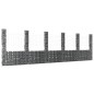 vidaXL Cesta de gaviones forma de U 6 postes de hierro 620x20x200 cm vidaXL Cesta de gaviones forma de U 6 postes de hierro 620x20x200 cm