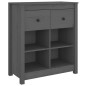 vidaXL Aparador de madera maciza de pino gris 70x35x80 cm vidaXL Aparador de madera maciza de pino gris 70x35x80 cm