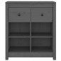 vidaXL Aparador de madera maciza de pino gris 70x35x80 cm vidaXL Aparador de madera maciza de pino gris 70x35x80 cm