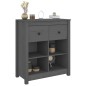 vidaXL Aparador de madera maciza de pino gris 70x35x80 cm vidaXL Aparador de madera maciza de pino gris 70x35x80 cm