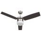 vidaXL Ventilador de techo con luz con mando marrón oscuro 108 cm vidaXL Ventilador de techo con luz con mando marrón oscuro 108 cm