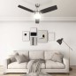 vidaXL Ventilador de techo con luz con mando marrón oscuro 108 cm vidaXL Ventilador de techo con luz con mando marrón oscuro 108 cm