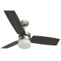 vidaXL Ventilador de techo con luz con mando marrón oscuro 108 cm vidaXL Ventilador de techo con luz con mando marrón oscuro 108 cm
