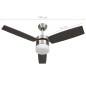 vidaXL Ventilador de techo con luz con mando marrón oscuro 108 cm vidaXL Ventilador de techo con luz con mando marrón oscuro 108 cm