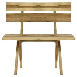 vidaXL Banco de jardín de madera de pino impregnada 110 cm 