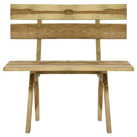 vidaXL Banco de jardín de madera de pino impregnada 110 cm 