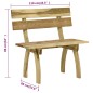 vidaXL Banco de jardín de madera de pino impregnada 110 cm vidaXL Banco de jardín de madera de pino impregnada 110 cm