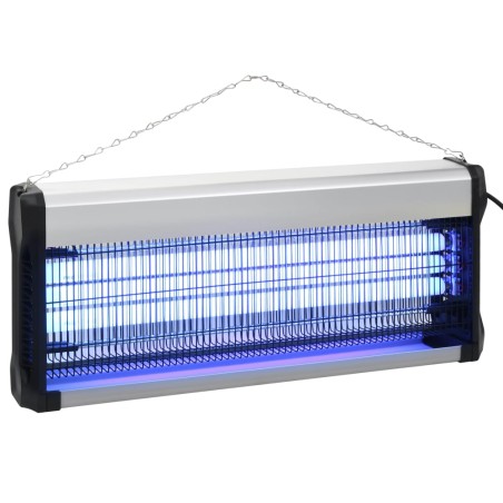 vidaXL Lámpara antimosquitos de aluminio y ABS negro 60 W