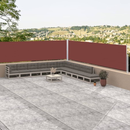 vidaXL Toldo lateral retráctil marrón 117x1000 cm