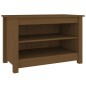 vidaXL Banco zapatero madera maciza de pino marrón miel 70x38x45,5cm vidaXL Banco zapatero madera maciza de pino marrón miel 70x38x45,5cm