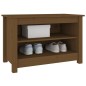 vidaXL Banco zapatero madera maciza de pino marrón miel 70x38x45,5cm vidaXL Banco zapatero madera maciza de pino marrón miel 70x38x45,5cm