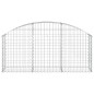 vidaXL Cesta de gaviones forma arco hierro galvanizado 150x30x60/80 cm