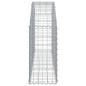 vidaXL Cesta de gaviones forma arco hierro galvanizado 150x30x60/80 cm