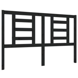 vidaXL Cabecero de cama madera maciza de pino negro 146x4x100 cm