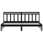 vidaXL Estructura de cama de matrimonio madera maciza negro 180x200 cm vidaXL Estructura de cama de matrimonio madera maciza negro 180x200 cm