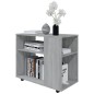 vidaXL Mesa auxiliar madera contrachapada gris Sonoma 70x35x55 cm vidaXL Mesa auxiliar madera contrachapada gris Sonoma 70x35x55 cm