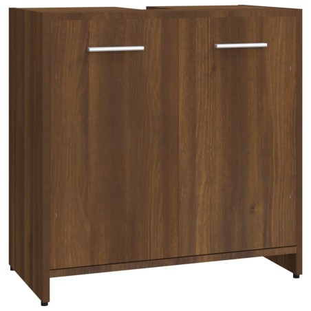 vidaXL Armario de baño madera contrachapada marrón roble 60x33x60 cm