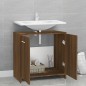 vidaXL Armario de baño madera contrachapada marrón roble 60x33x60 cm vidaXL Armario de baño madera contrachapada marrón roble 60x33x60 cm